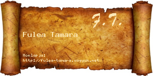 Fulea Tamara névjegykártya
